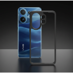 Vivo V60 5G / Vivo T4 Pro 5G Hybrid Armor Shockproof Back Cover | Transparent Hard Case with Black TPU Bumper | Slim Protective Case