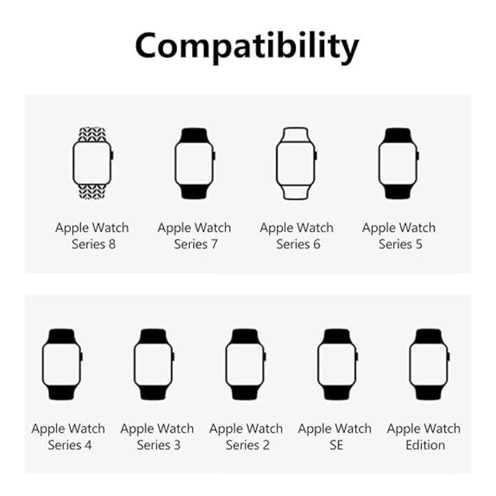 Silicone Watch Strap Compatible with Apple Watch Series 9 8 7 6 5 4 3 2 1 SE – Waterproof Sport Band with Rust-Free Button