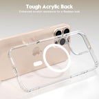 iPhone 16 Pro MagSafe Transparent Case | Premium Clear TPU Magnetic Cover for Perfect Grip & Protection