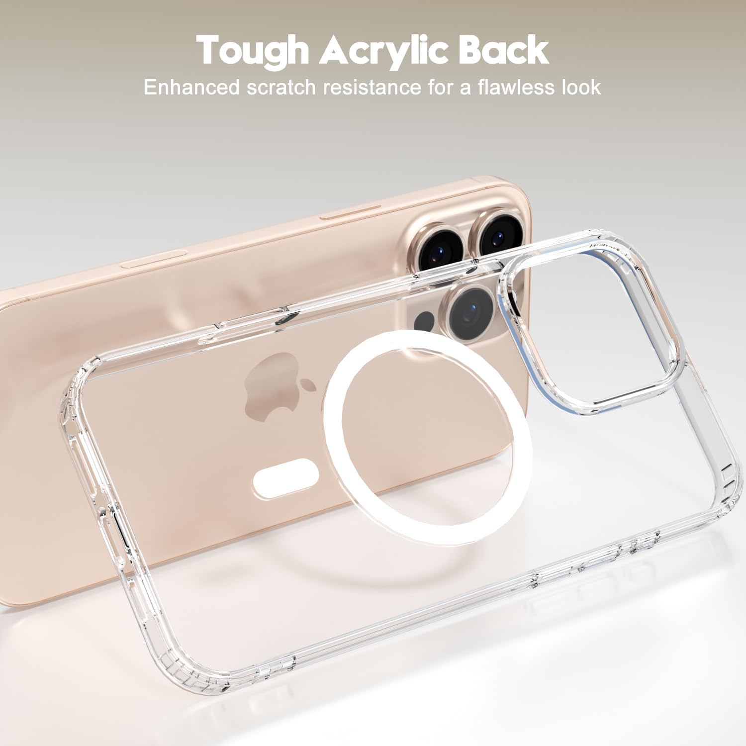 iPhone 16 Pro MagSafe Transparent Case | Premium Clear TPU Magnetic Cover for Perfect Grip & Protection