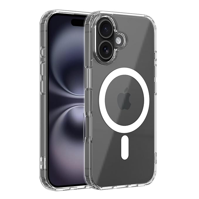 iPhone 16 MagSafe Transparent TPU Case | Shockproof Slim Clear Cover