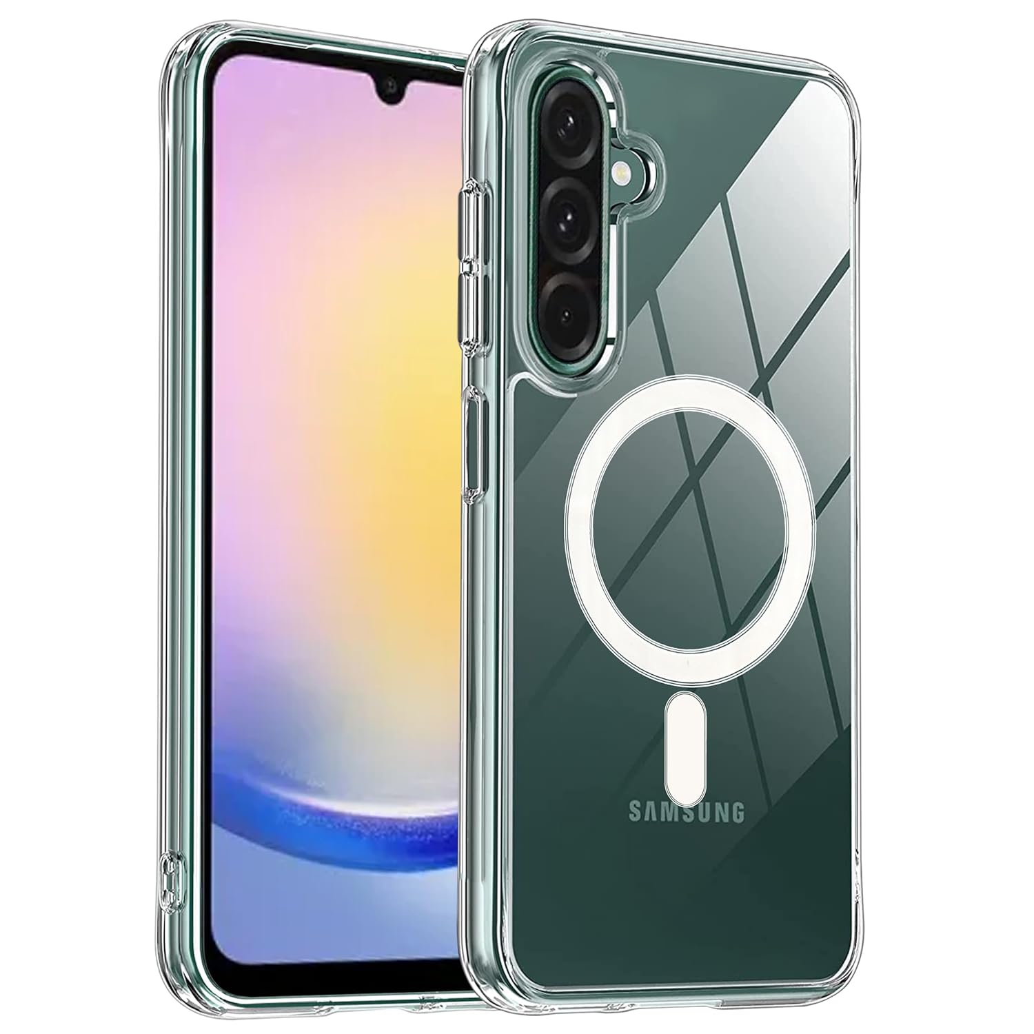 Samsung A26 5G MagSafe Transparent Back Cover | Shockproof TPU Case | Slim Protective Magnetic Case