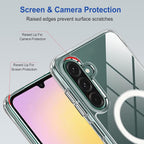 Samsung A26 5G MagSafe Transparent Back Cover | Shockproof TPU Case | Slim Protective Magnetic Case