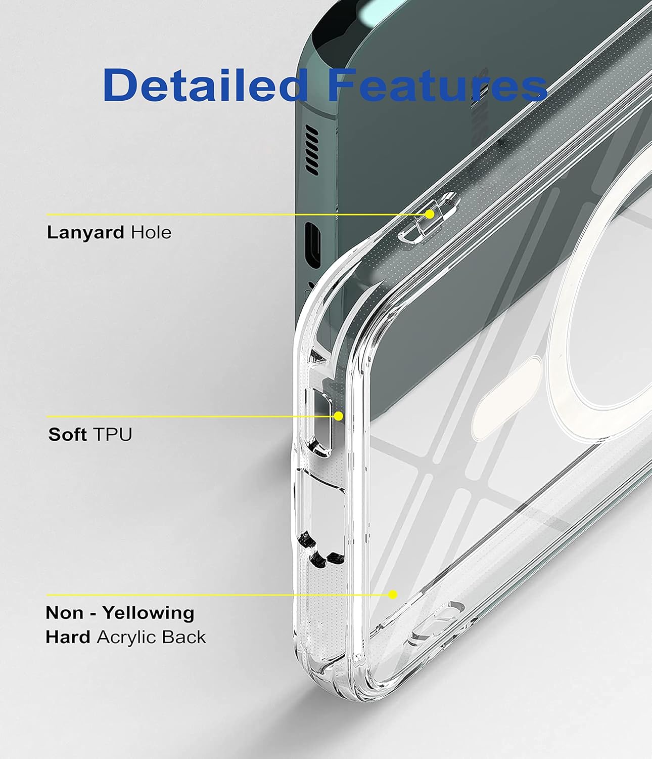 Samsung A26 5G MagSafe Transparent Back Cover | Shockproof TPU Case | Slim Protective Magnetic Case