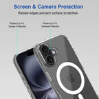 iPhone 16 MagSafe Transparent TPU Case | Shockproof Slim Clear Cover