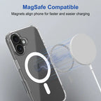 iPhone 16 MagSafe Transparent TPU Case | Shockproof Slim Clear Cover